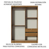 Closet Luke Marron 120x183cm Sin Espejo Y Con Dos Cajones