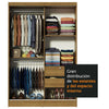 Closet Luke Marron 120x183cm Sin Espejo Y Con Dos Cajones