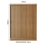 Closet Luke Marron 120x183cm Sin Espejo Y Con Dos Cajones