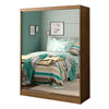 Closet Luke Marron 120x183cm Con Espejo Y Cuatro Cajones