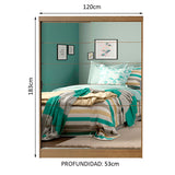 Closet Luke Marron 120x183cm con Espejo y Cuatro Cajones - Closets | Bylmo