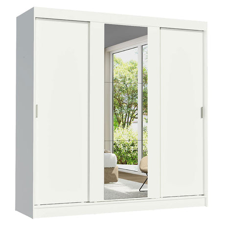 Closet Reno Blanco 180x205cm con Espejo y Cuatro Cajones - Closets | Bylmo