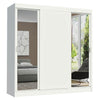 Closet Reno Blanco 180x205cm Con Espejo Y Cinco Cajones