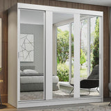 Closet Reno Blanco 180x205cm con Espejo y Seis Cajones - Closets | Bylmo