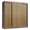 Closet Reno Marron 180x205cm Sin Espejo Y Con Tres Cajones