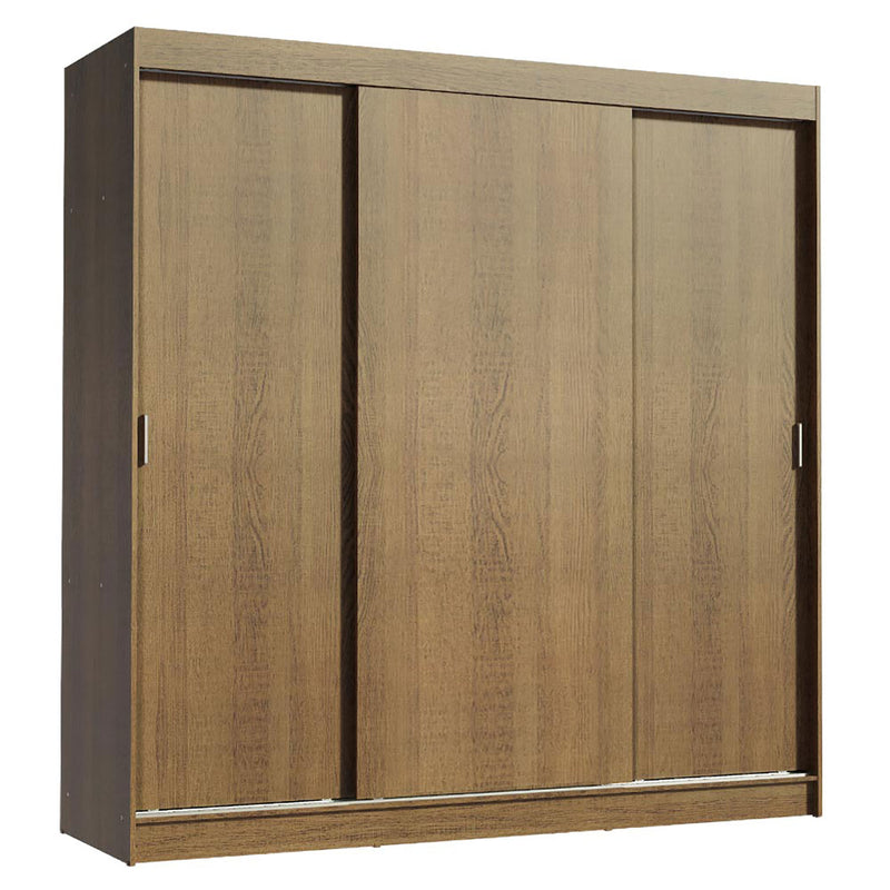 Closet Reno Marron 180x205cm Sin Espejo Y Con Tres Cajones