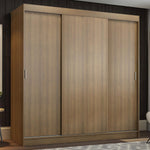 Closet Reno Marron 180x205cm Sin Espejo Y Con Tres Cajones