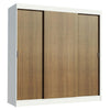 Closet Reno Blanco Y Marron 180x205cm Sin Espejo Y Con Tres Cajones