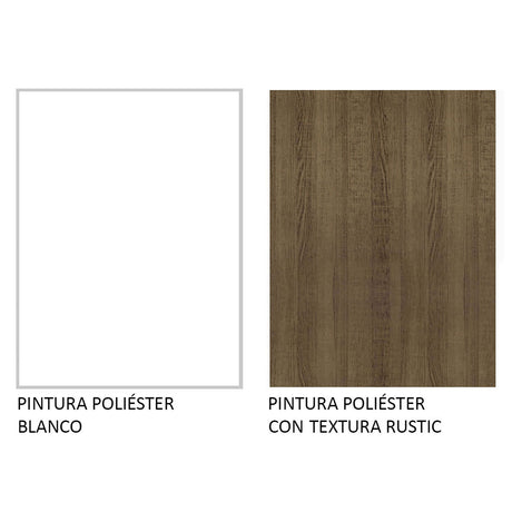Closet Reno Blanco y Marron 180x205cm con Espejo y Seis Cajones - Closets | Bylmo