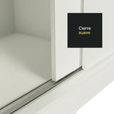 Closet Tokio Blanco 109x218cm con Espejo y Cinco Cajones - Closets | Bylmo