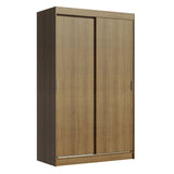 Closet Tokio Marron 109x218cm sin Espejo y con Tres Cajones - Closets | Bylmo