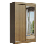 Closet Tokio Marron 109x218cm Con Espejo Y Cuatro Cajones