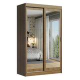 Closet Tokio Marron 109x218cm con Espejo y Cinco Cajones - Closets | Bylmo