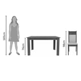 Combo Comedor y Sillas Honduras Marron 136x76cm de 6 Puestos - Comedores | Bylmo