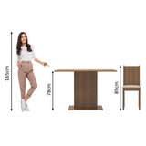 Combo Comedor y Sillas Lexy Marron 104x78cm de 4 Puestos - Comedores | Bylmo