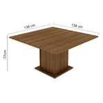 Combo Comedor Y Sillas Panamá Marron 136x77cm De 8 Puestos