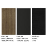 Combo Comedor y Sillas Cali Marron y Negro 136x76cm de 4 Puestos - Comedores | Bylmo