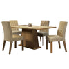 Combo Comedor Y Sillas Aryeli Marron 160x80cm De 4 Puestos