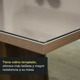 Combo Comedor y Sillas Stéfani Marron 160x80cm de 6 Puestos - Comedores | Bylmo