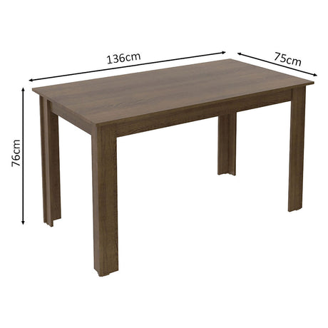 Combo Comedor y Sillas Bahamas Marron 136x76cm de 6 Puestos - Comedores | Bylmo