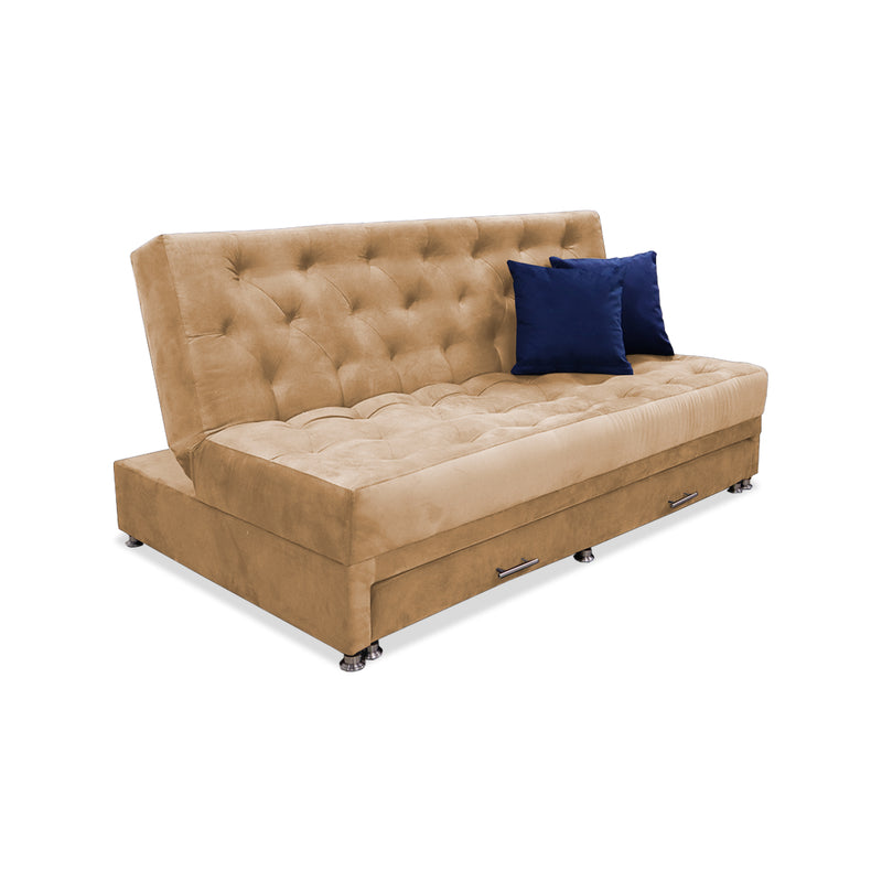 Sofacama Bachmann Camel 190x95cm De Tres Puestos Reclinable