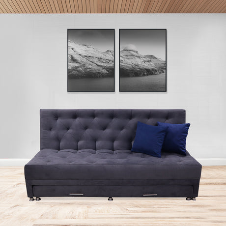 Sofacama Bachmann Gris 190x95cm de Tres Puestos Reclinable - Sofas y Poltronas | Bylmo