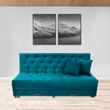 Sofacama Bachmann Turquesa 190x95cm de Tres Puestos Reclinable - Sofas y Poltronas | Bylmo