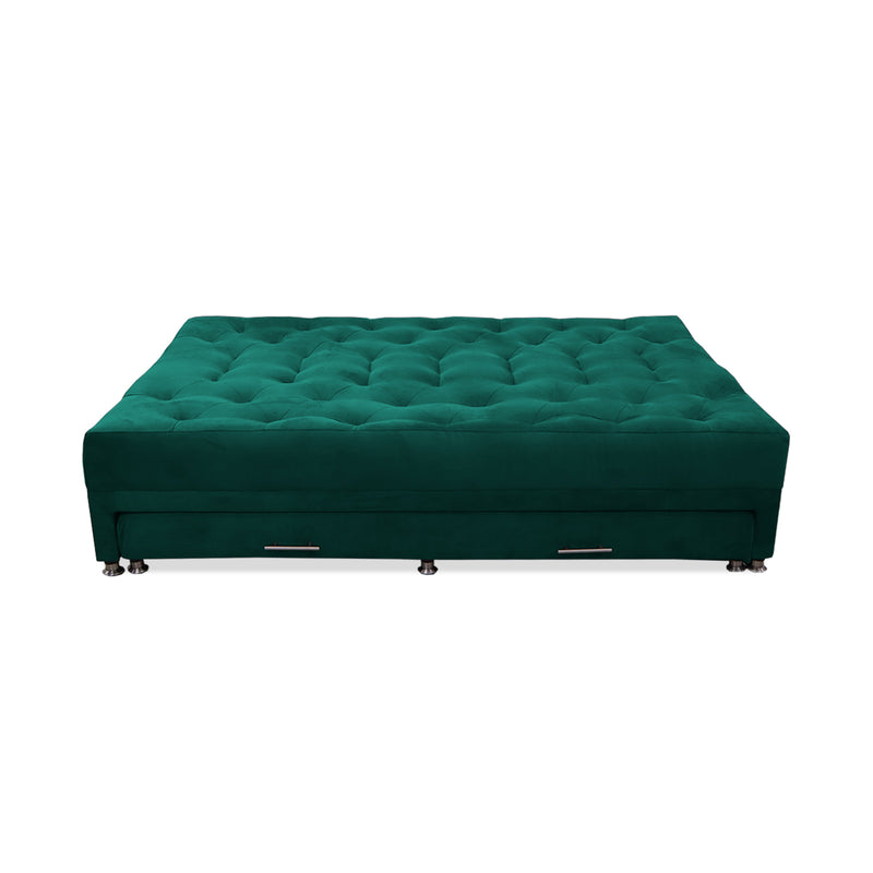 Sofacama Bachmann Verde 190x95cm De Tres Puestos Reclinable