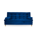 Sofacama Bieri Azul Petróleo 180x95cm De Tres Puestos Reclinable