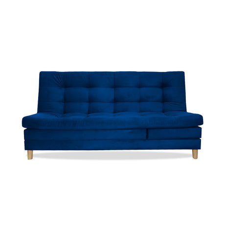 Sofacama Bieri Azul Petróleo 180x95cm de Tres Puestos Reclinable - Sofas y Poltronas | Bylmo