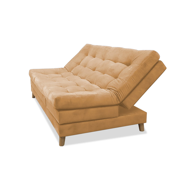 Sofacama Bieri Camel 180x95cm De Tres Puestos Reclinable