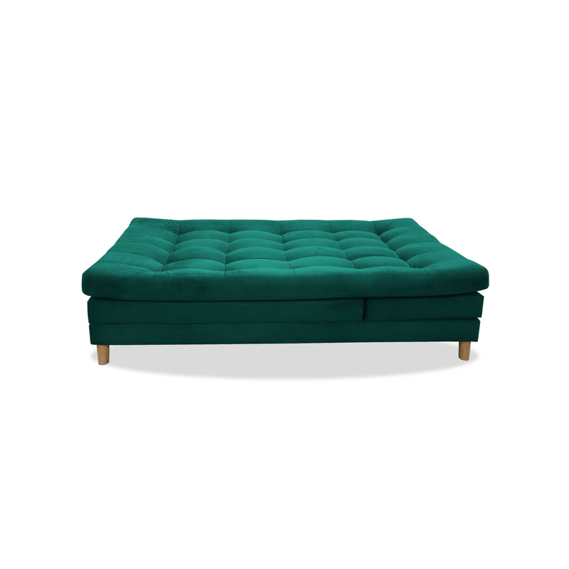 Sofacama Bieri Verde 180x95cm De Tres Puestos Reclinable