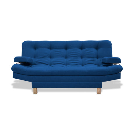 Sofacama Brunner Azul Petróleo 185x90cm de Tres Puestos Reclinable - Sofas y Poltronas | Bylmo