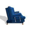 Sofacama Brunner Azul Petróleo 185x90cm De Tres Puestos Reclinable