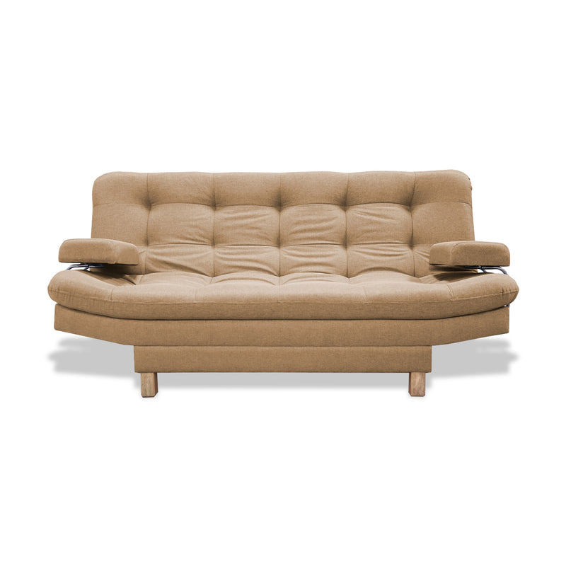 Sofacama Brunner Camel 185x90cm De Tres Puestos Reclinable