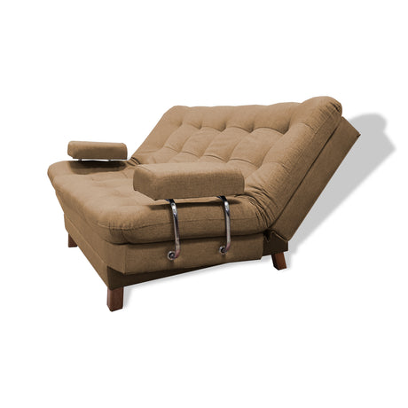 Sofacama Brunner Camel 185x90cm de Tres Puestos Reclinable - Sofas y Poltronas | Bylmo