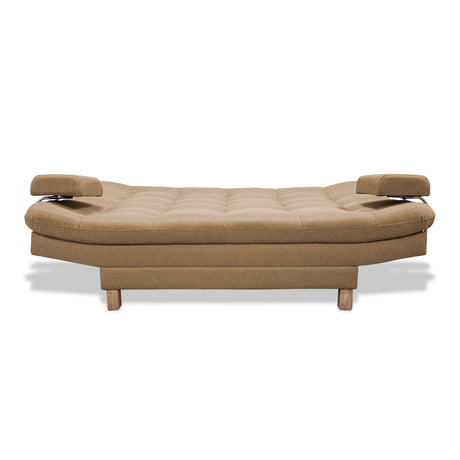 Sofacama Brunner Camel 185x90cm de Tres Puestos Reclinable - Sofas y Poltronas | Bylmo
