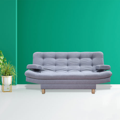 Sofacama Brunner Gris 185x90cm de Tres Puestos Reclinable - Sofas y Poltronas | Bylmo