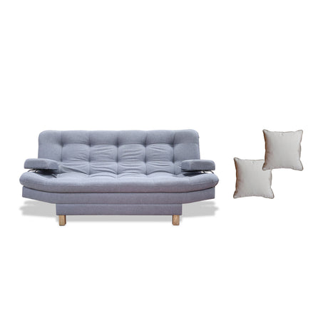 Sofacama Brunner Gris 185x90cm de Tres Puestos Reclinable - Sofas y Poltronas | Bylmo