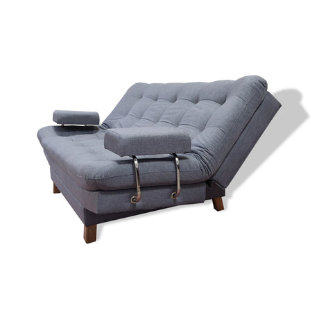 Sofacama Brunner Gris 185x90cm de Tres Puestos Reclinable - Sofas y Poltronas | Bylmo