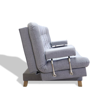 Sofacama Brunner Gris 185x90cm de Tres Puestos Reclinable - Sofas y Poltronas | Bylmo