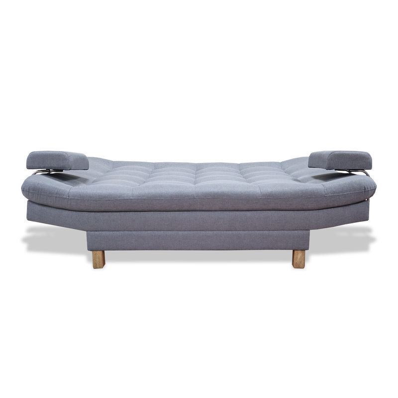 Sofacama Brunner Gris 185x90cm De Tres Puestos Reclinable