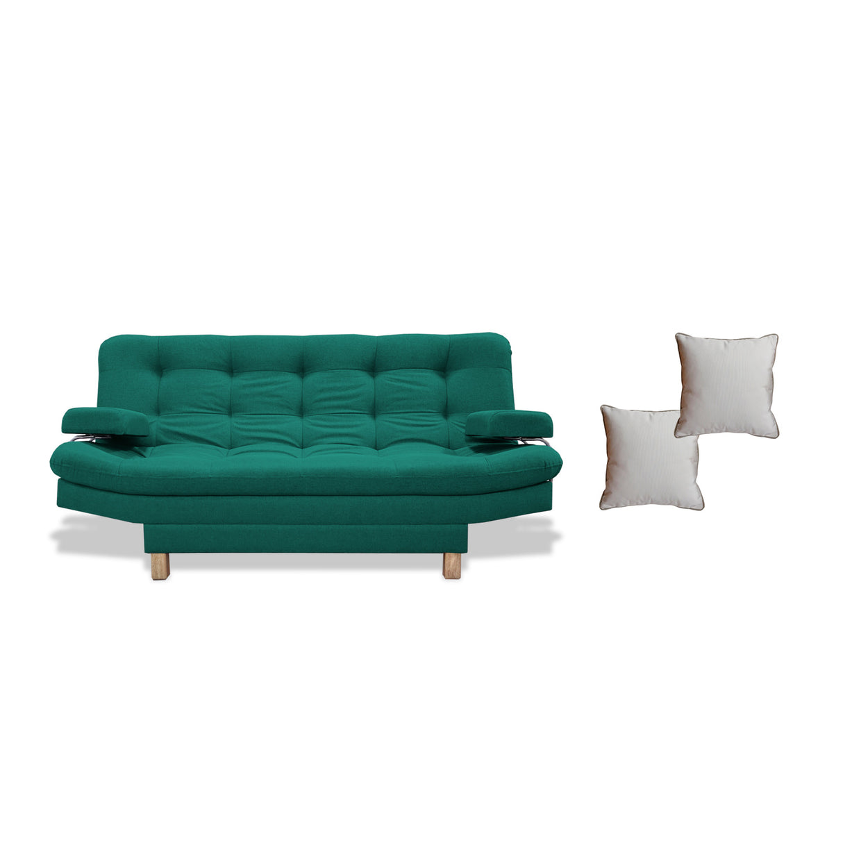 Sofacama Brunner Verde 185x90cm de Tres Puestos Reclinable - Sofas y Poltronas | Bylmo