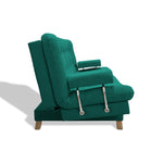 Sofacama Brunner Verde 185x90cm De Tres Puestos Reclinable