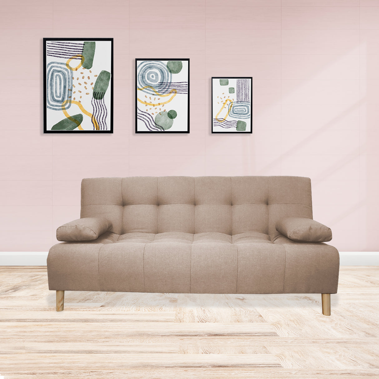 Sofacama Egli Camel 180x94cm de Tres Puestos Reclinable - Sofas y Poltronas | Bylmo