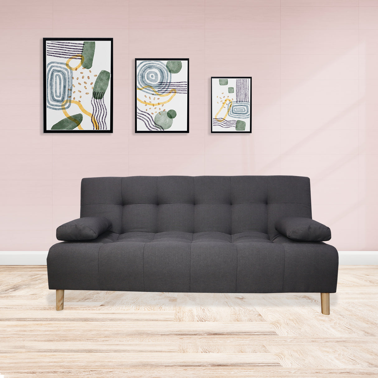 Sofacama Egli Gris 180x94cm de Tres Puestos Reclinable - Sofas y Poltronas | Bylmo