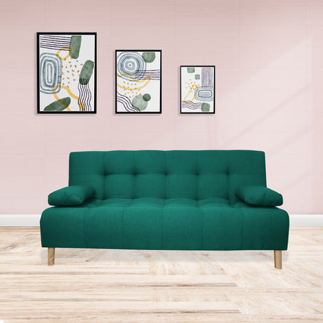 Sofacama Egli Verde 180x94cm de Tres Puestos Reclinable - Sofas y Poltronas | Bylmo