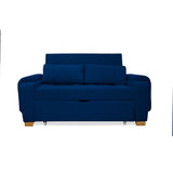 Sofacama Hartmann Azul Petróleo 180x94cm de Dos Puestos Reclinable - Sofas y Poltronas | Bylmo