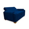 Sofacama Hartmann Azul Petróleo 180x94cm De Dos Puestos Reclinable