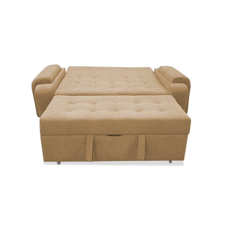 Sofacama Hartmann Camel 180x94cm De Dos Puestos Reclinable